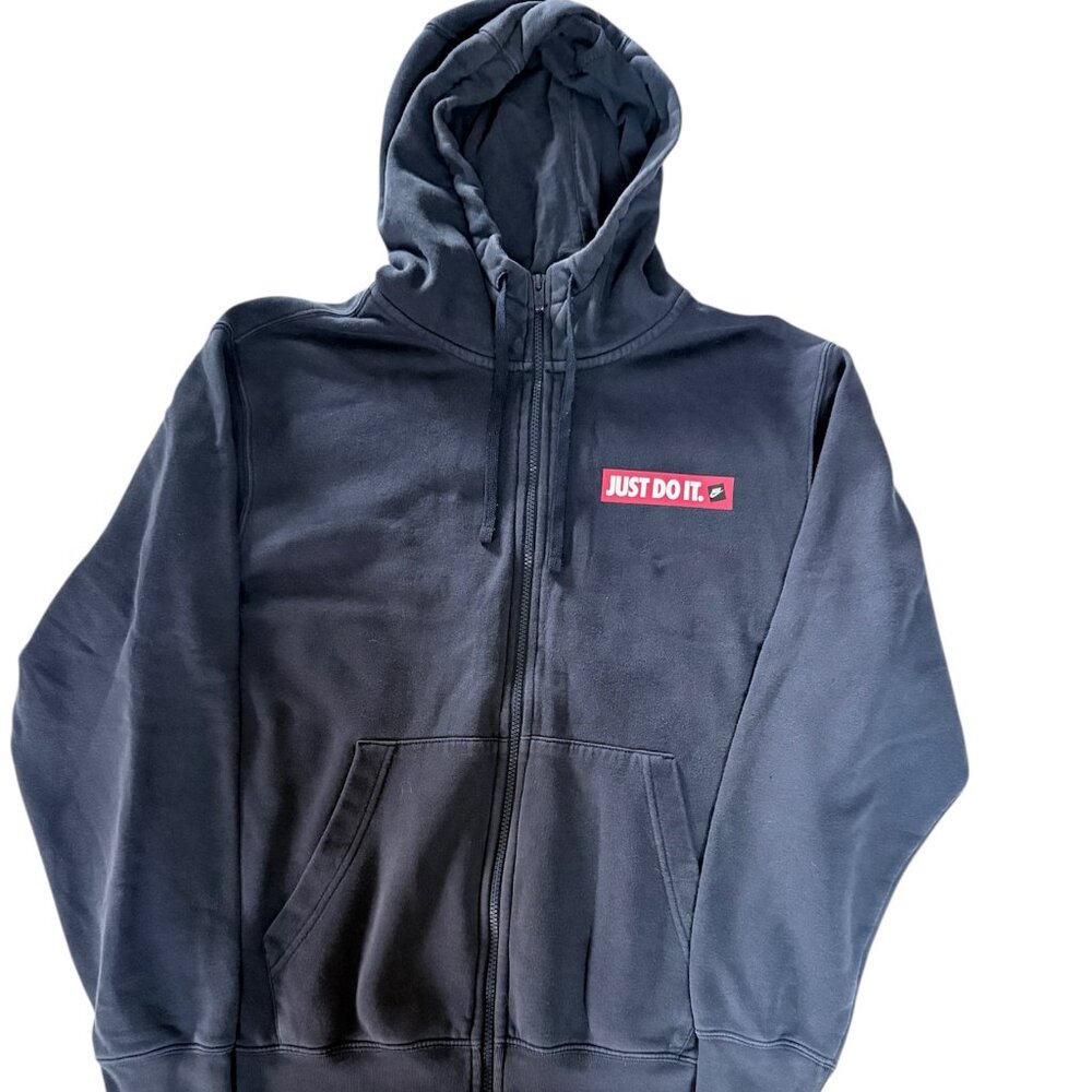 Nike Men's Navy Blue Zip-Up Hoodie